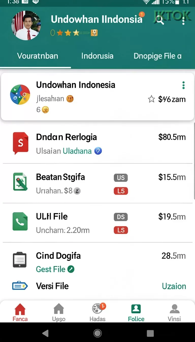 Pratinjau antarmuka jktok — aplikasi APK resmi Android v2.5.6